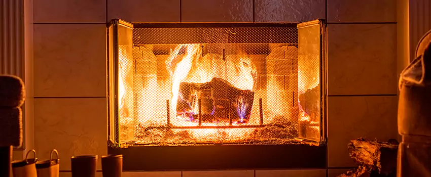 Mendota Hearth Landscape Fireplace Installation in Rutherford, New Jersey